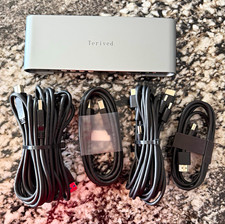 Terived TH41-3 4K HDMI KVM Switch 4-Port 1:4 USB 3.0 Hub Powered 6ft picture