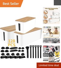 Tidy Up Your Space: 128PCS Cable Management Kit for Family Safety & Elegance picture
