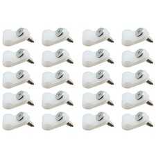 120 PCS 1/4 Inch R-Type Clip Clamp P-Style Mounting with Screws White Nylon picture
