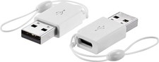 Best Buy essentials- Female USB-C to Male USB Adapter (2-Pack) - White picture
