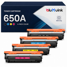 650A Toner Cartridge 4 Pack Compatible for CP5525 CP5520 M750 CE270A CE271A picture