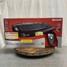 Microsoft Wireless Optical Desktop Elite USB/PS/2 PC MAC Keyboard & Mouse Combo picture