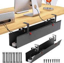 Under Desk Cable Management Tray - under Desk Cord Management - Clamp/Screw Moun picture