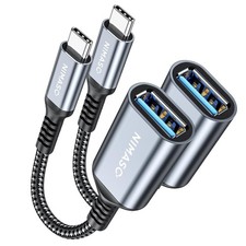 USB C to USB 3.1 Adapter [2 Pack], USB C to USB A Adapter, USB Type-C to USB,... picture