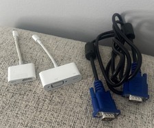 Set of 2 Apple OEM LIGHTNING HDMI AND VGA Digital Adapters & cable iPhone iPad  picture