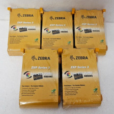 Zebra  ZXP Series  PN: 800033-801 RBN,KRESIN, ZXP 3,1000IMG Lot Of 5 PCS picture
