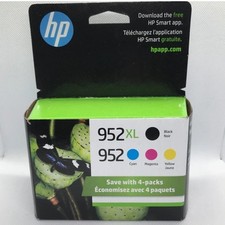 HP 952XL Black & 952 Color Ink N9K28AN Combo 4 Pack OEM Sealed picture
