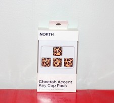 North Key Cap Pack Cheetah Accent Print Arrow Keys and Spacebar *NEW* picture
