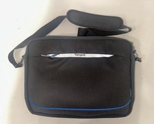 Targus Laptop Carrying Case Shoulder Bag Black Blue Padded Messenger Briefcase picture
