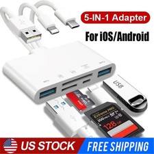 5 in 1 Memory Card Reader USB 3.0 OTG Adapter SD Card Reader For iPhone/iPad LOT picture