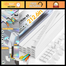 Cord Covers for Wall - 212.6in Paintable Cable Hider, Self-Adhesive Wire Raceway picture