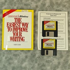 Vintage 1991 Grammatik 2.0 for Windows Grammar Checker 3.5'' Disks+Manual picture