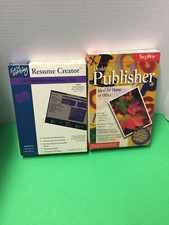 Vintage Lot Of 2 Pc Software Desktop Publisher Stepway Working Resume Creator picture