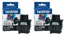 2PK Genuine Brother LC41 Black IntelliFax 1840C 1940C 2440C MFC-420CN MFC-620CN picture