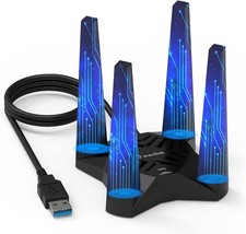 USB WiFi Adapter for Desktop PC, AX1800 WiFi Adapter Dual Band Wireless Network picture