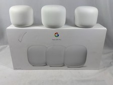 Google Nest WiFi Pro Wi-Fi 6E Mesh Router System — 3-Pack | Snow | AXE5400 picture
