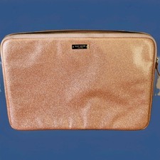 Kate Spade New York Padded Laptop Tablet Sleeve Case Rose Gold Glitter 13