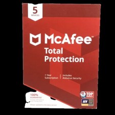 McAfee Antivirus Essential Protection For Your PC 5 Devices Brand New Sealed picture