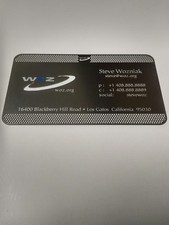 Steve Wozniak Metal Business card Apple Computer Co-Founder Woz picture