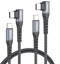 SUNGUY Right Angle USB C to USB C Cable 3FT 2Pack 60W Fast Charging picture