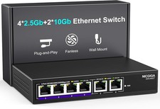 10Gbe Ethernet Switch Unmanaged with 2 x 10Gb RJ45 Ports ? 4 x 2.5Gb Base-T P... picture