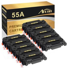 10PK BK CE255A 55A Toner Fits for HP LaserJet Pro P3011 P3015X MFP M525C Printer picture