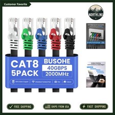 Versatile Cat8 Ethernet Cable 10FT - 40Gbps Network Cord for Gaming & Streaming picture