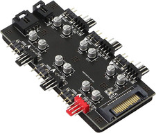 12V 4Pin PWM & 5V 3Pin ARGB with SATA 15Pin Power 2-In-1 Hub 6 Way Sync CPU picture