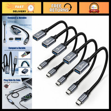 USB C to USB 3.0 Adapter 5-Pack 6inch, USB-C Male to USB Female Cable 5Gbps picture