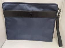 Jos. A Bank 13” Laptop Case Bag Executive Navy Blue Travel Commuter Luggage picture