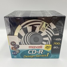Maxell 20Pk Blank CD-R Series 1 Design Pack Slim Jewel Case 80 Min 700mb 48x New picture