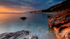 Landscape nature coast Custom Gaming Mat Desk picture