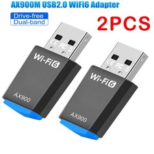 2PCS USB WiFi 6 Wireless Network Adapter For PC/Desktop 900Mbps 2.4GHZ Dual Band picture