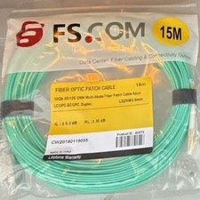 FS.COM 15M 10Gb 50/125 OM4 Multi-Mode Duplex Fiber Optic Patch Cable picture
