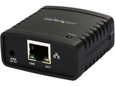 STARTECH PM1115U2 10/100 Mbps Ethernet to USB 2.0 Network LPR Print Server picture