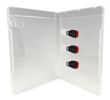 PREMIUM SUPER Clear Triple USB (3) Flash Drive Cases 14MM Lot picture