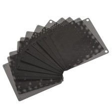 12pcs 80mm Computer Fan Filter Grills PVC Mesh Dustproof Case Cover Black picture