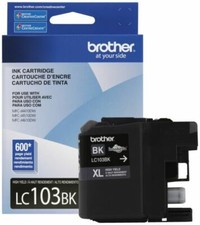 Brother LC103BK 600 pages High Yield Ink Cartridge - Black picture