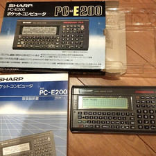 Sharp PC-E200 Pocket Computer Program File Calculator w/ Box & Manual Working JP picture
