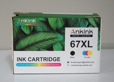 New in Box Ankink 67XL Tri-color Ink Cartridge for Printers- 2 PACK picture