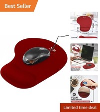 Smooth Lycra Ergonomic Mouse Pad with Non-Slip Base - Ideal for Office & Gaming picture