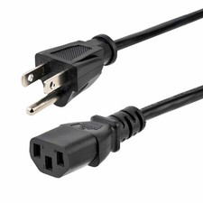 StarTech PXT10112 12ft (3.6m) Computer Power Cord, NEMA 5-15P to C13, 10A 125V picture