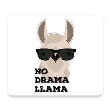 No Drama Llama Cool Sunglasses Animal Illustration Mouse Pad 9.25x7.75 Non-Slip picture