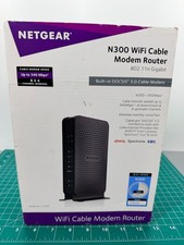Netgear N300 WiFi Cable Router 802.11n Gigabit C3000~360Mbps DOCSIS With Box picture