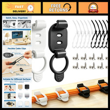 20 Sets Adjustable Cable Management Clips - Self-Adhesive Cord Organizer for Hom picture