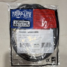 Tripp Lite USB 2.0 A Male to B Male Gold Plated Cable 6ft Black U022-006 picture