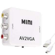 XMSJSIY AV RCA to VGA Adapter Audio Video Red,White,Yellow  picture