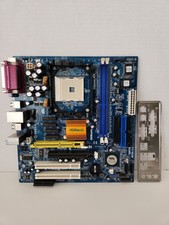 Vintage ASRock K8Upgrade-VM800 Socket 754 Motherboard & IO AGP PCI RETRO GAMING picture