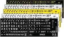 Five 5 English US Large Print Letters Black Yellow White Gray BACKGROUNS Keyb... picture