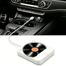 CD Player for Car, External Portable Car CD Players with USB/AUX Port, white picture